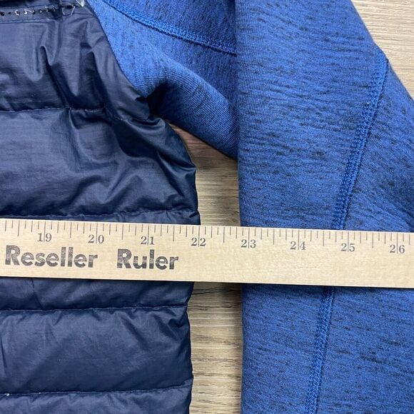 Nike Jacket Mens Medium Blue Tech Fleece Puffer Goose Down Hooded Zip - Picture 14 of 16